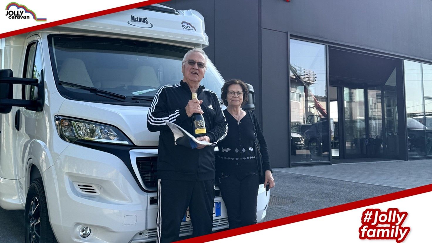 Non potevamo celebrare in modo migliore la loro lunga storia d'amore 💕 Noi di Jolly Caravan siamo davvero felici di consegnare a Andre e Giuseppina il loro fantastico camper Mclouis mc4 265! Lunga vita e fate viaggi indimenticabili