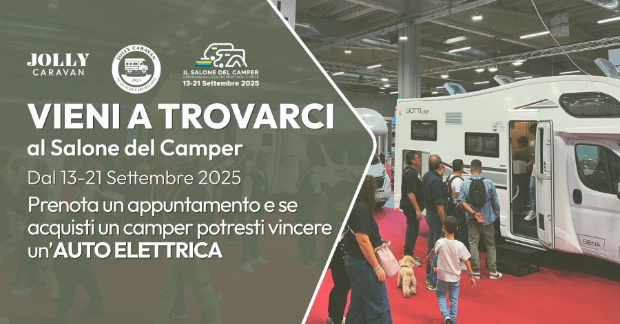 Vinci un'auto elettrica con Jolly al Salone del Camper 2025